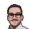 Pixelated face of Sa'id Kharboutli